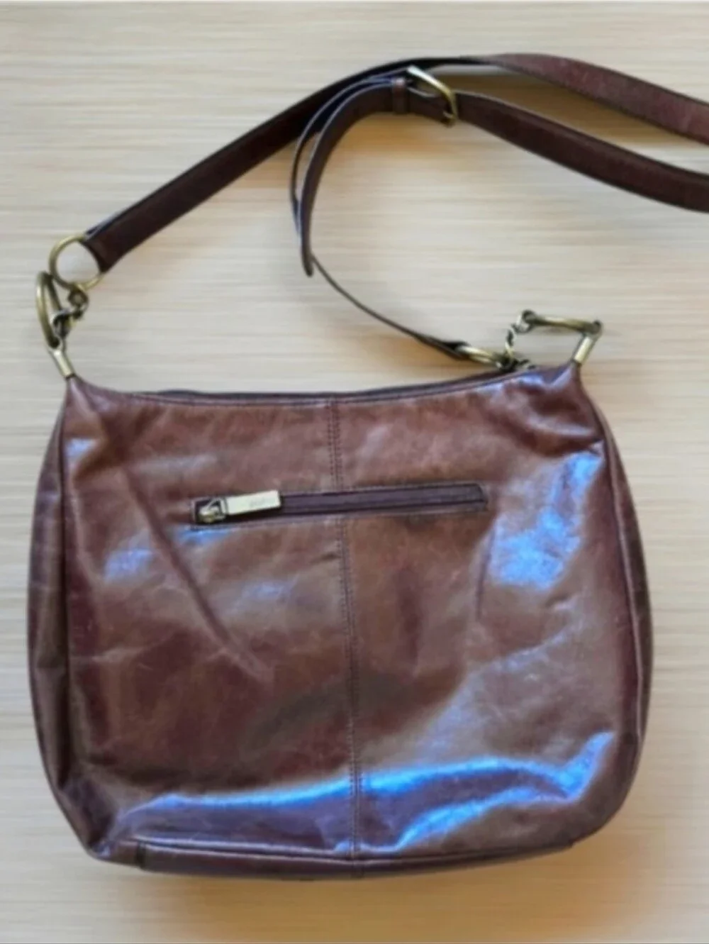 Hobo International Brown Leather Hobo Bag Crossbody Purse